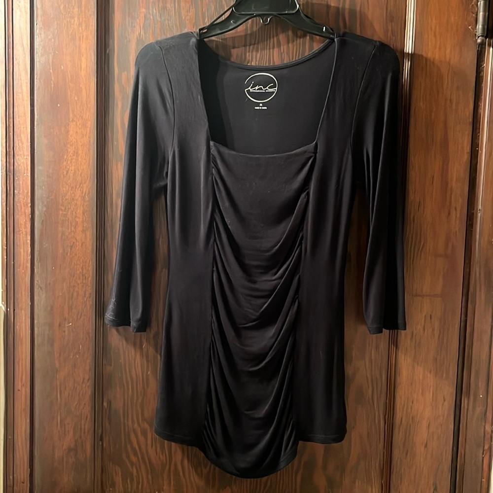 INC International Concepts blouse, black, medium